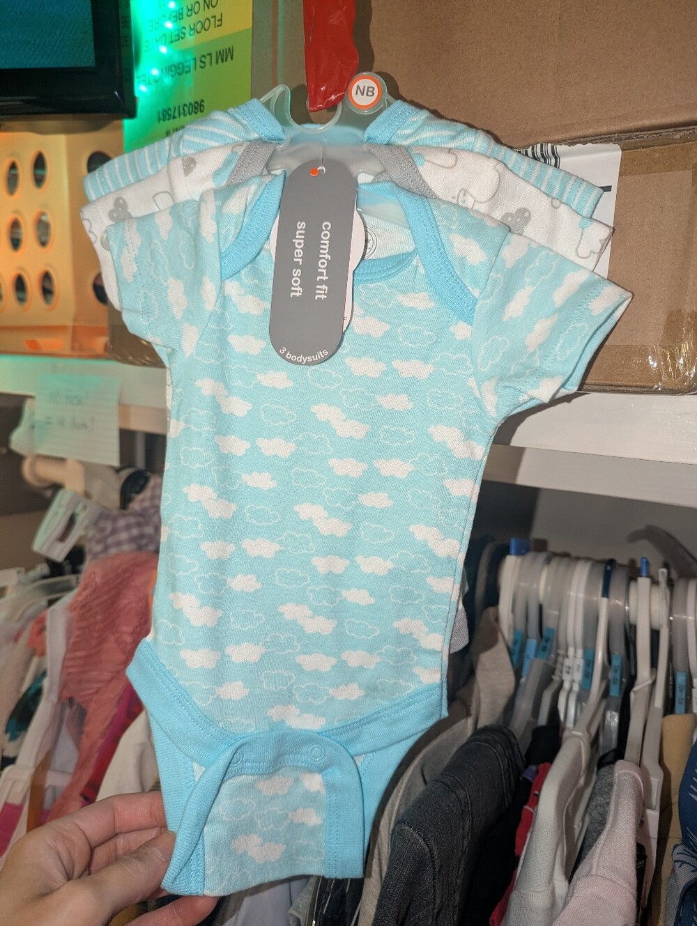 Nwt Wonder Nation Pack Of 3 Onesies Sz Newborn